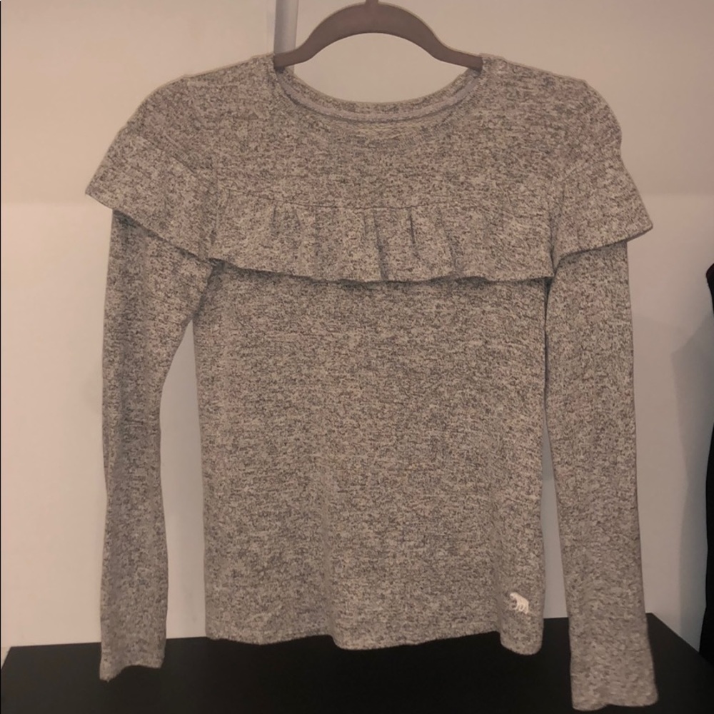 Abercrombie Long Sleeve Ruffle Shirt